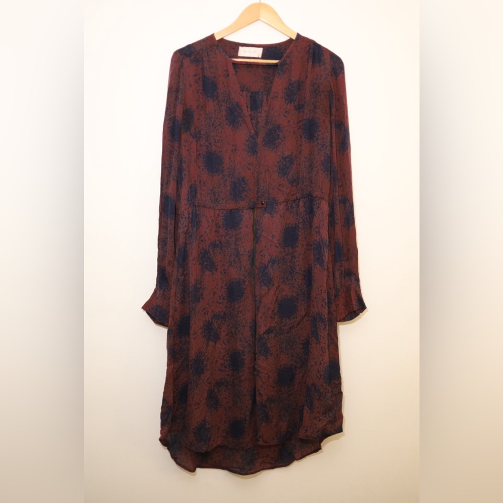 A.L.C. 100% Silk Dress with Zipper Details – Size M